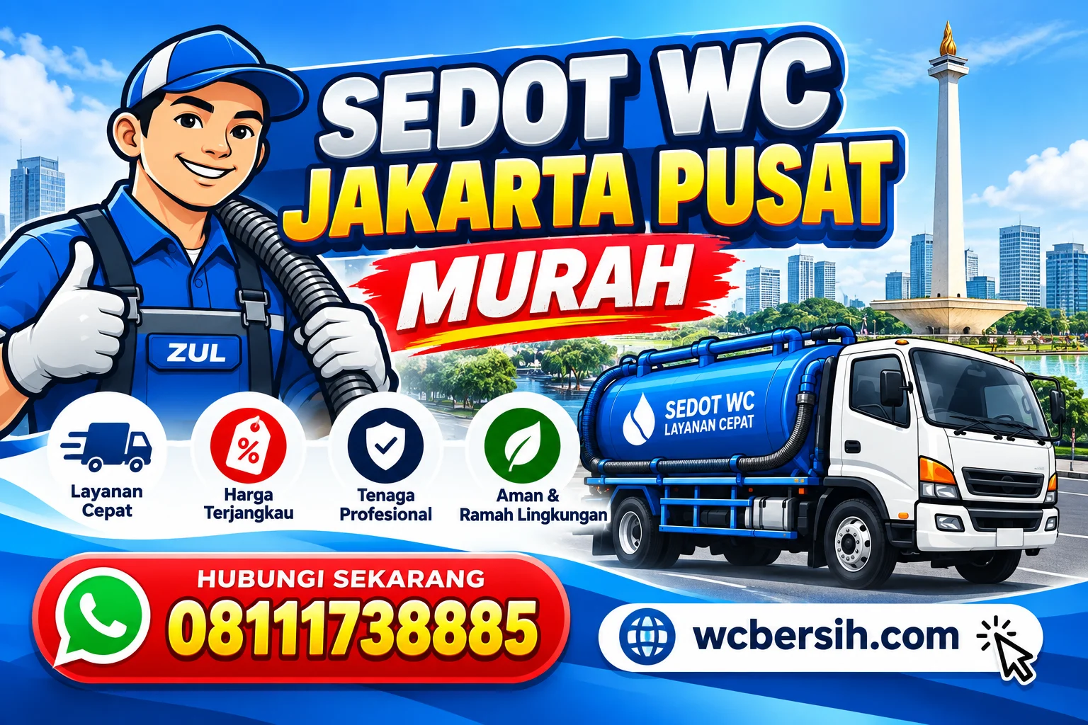 Sedot WC Jakarta Pusat Murah