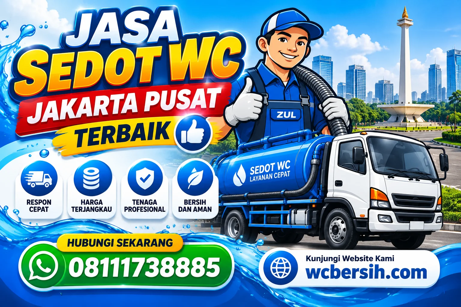 Jasa sedot WC Jakarta Pusat Terbaik