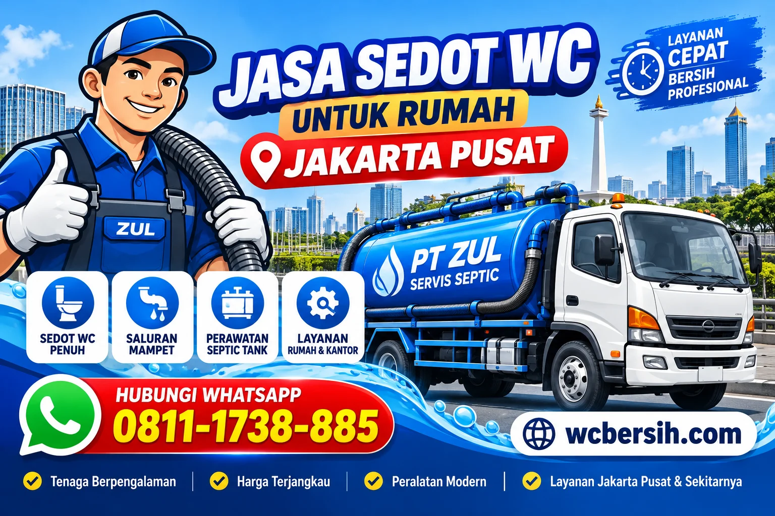 Jasa Sedot WC Untuk Rumah Jakarta Pusat
