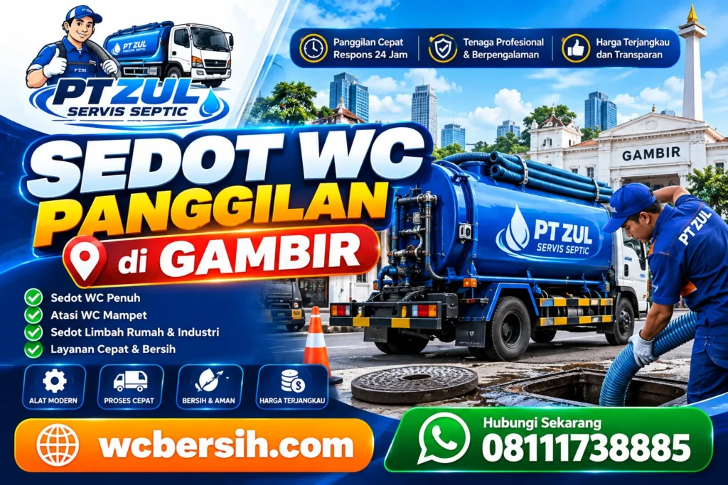Sedot WC Panggilan di Gambir